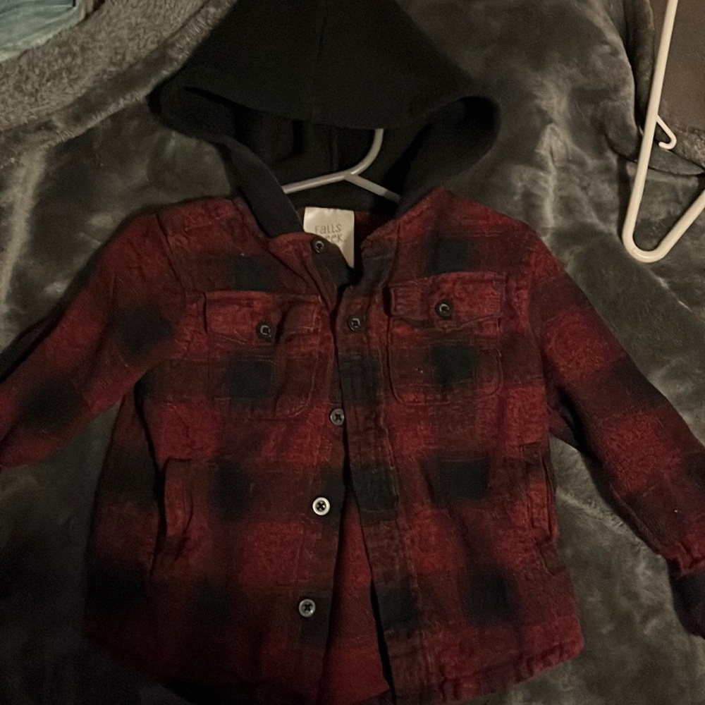 2T boys flannel with hood